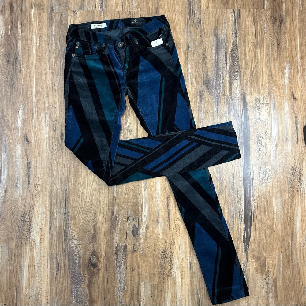 AG Adriano Goldschmied Women’s Legging Velvet Super Skinny Fit Ankle Multicolor